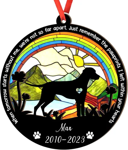 Miniatura 53 de Adorno personalizado para atrapasoles de sabueso afgano, adorno de Navidad de sabueso afgano, regalo para perro amante, sabueso afgano conmemorativo