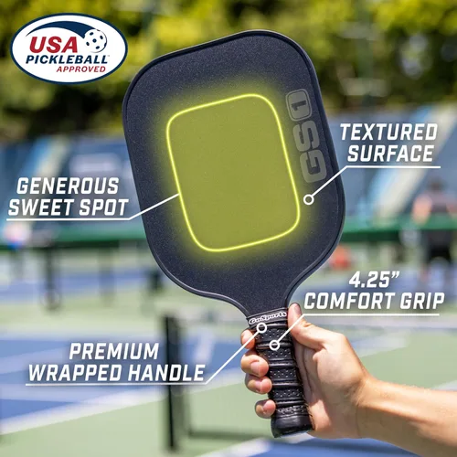 Miniatura 5 de GoSports GS1 Pickleball Paddles - Single, 2 Pack, or 4 Pack - USAPA Approved Fiberglass Pickleball Paddles Paquete de 2