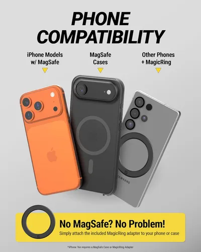 Miniatura 11 de Scosche MagSafe - Soporte magnético para teléfono para salpicadero de automóvil y ventilación con rotación de 360°, soporte de teléfono celular 2