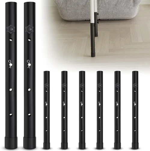 Miniatura 11 de ZhouDaShu Extensores de patas de mesa para mesas plegables, extensiones de patas de mesa para patas dobladas y rectas, elevadores de patas de mesa