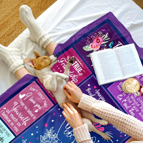 Miniatura 4 de Regalos de mejor amiga para mujeres, manta de mejor amiga de 60 x 50 pulgadas, regalos de cumpleaños para mejores amigas, regalo de mejor amiga