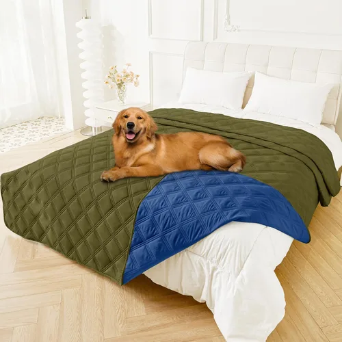 Miniatura 70 de Smiry Funda Impermeable para Cama de Perro, Manta Suave Reversible para Mascotas, Lavable a Prueba de Fugas para Gatos y Perros, Funda para Sofá