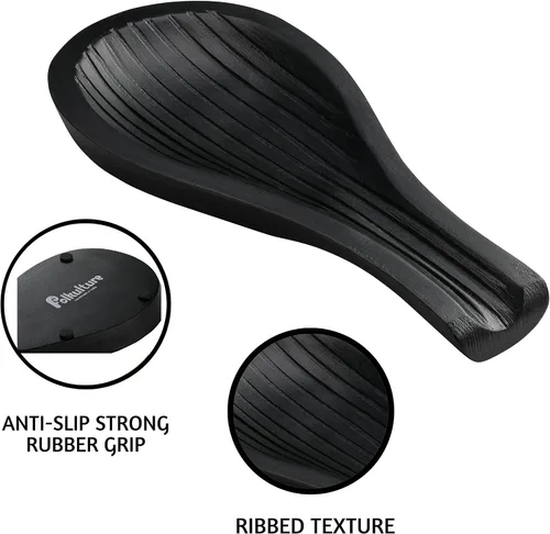 Miniatura 4 de Soporte para cuchara o soporte para cuchara para encimera de cocina (1, negro)