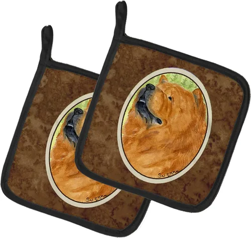 Miniatura 283 de Caroline's Treasures SS8617PTHD - Juego de soportes para ollas de cocina resistentes al calor, almohadillas calientes para horno para cocinar, Husky