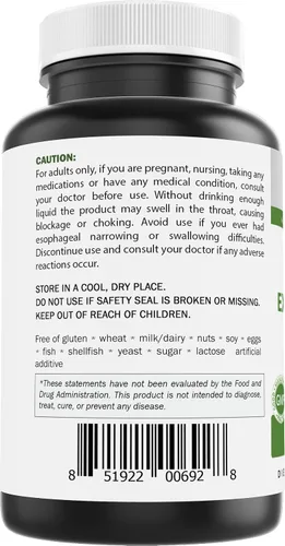 Miniatura 3 de Brieofood Extracto de Moringa Oleifera 10:1 1500 mg - 180 cápsulas - Suplemento sin OMG y sin gluten - Superalimento verde de hoja de moringa