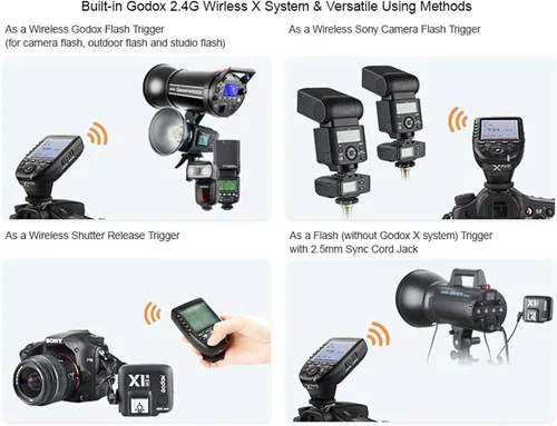 Miniatura 4 de Godox Transmisor de disparador de flash inalámbrico - XPro-S compatible con cámaras Sony, sincronización de alta velocidad TTL 2.4G, ID inalámbrico
