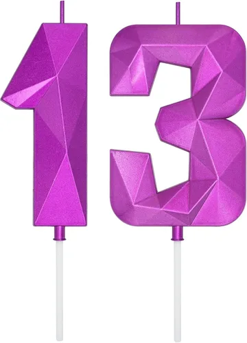 Miniatura 225 de DERVENTA Velas de cumpleaños con números grandes, 3D, color rosa, 3.7 pulgadas, decoración para tartas de fiesta, 1 pieza (número 3 rosa)