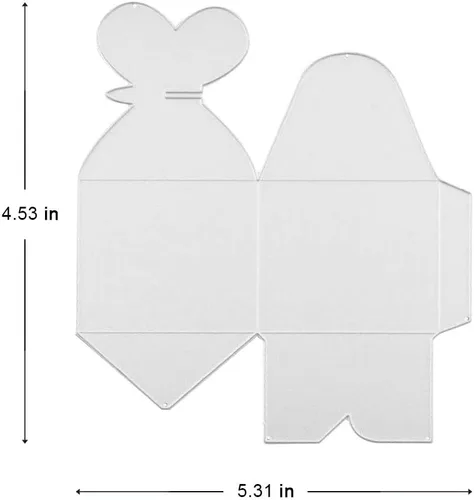 Miniatura 2 de Caja de regalo para álbumes de recortes, caja de dulces pequeña, troqueles de corte de metal, cajas de corazón, troqueles para tarjetas de regalo