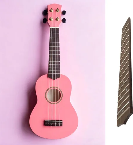 Miniatura 7 de Dnyta Diapasón de ukelele de 8.5 pulgadas de largo, color marrón palisandro con 15 trastes, piezas de repuesto para concierto, ideal para ukelele