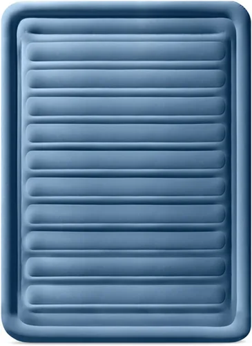 Miniatura 3 de Intex: Dura-Beam Deluxe Comfort - Colchón de aire de felpa, 22 pulgadas, azul Queen, bomba eléctrica integrada, tecnología de fibra duradera, bolsa