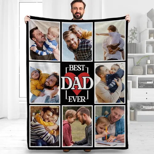 Miniatura 19 de Manta personalizada con imagen/foto – Manta de franela personalizada para mujeres y hombres – Manta personalizada para regalos de Navidad, San Solo