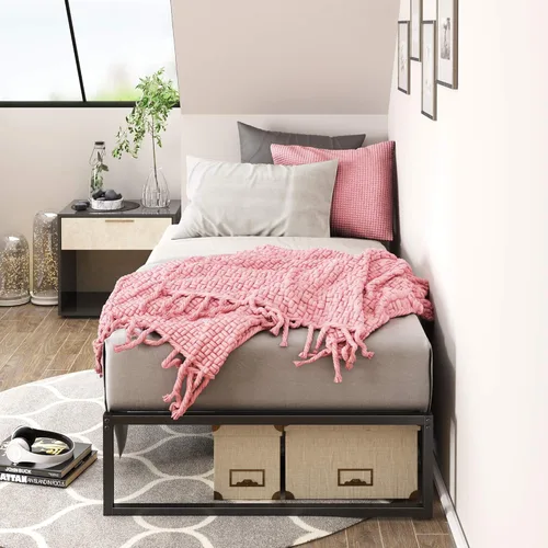 Zinus Plataforma de cama/Base de colchón de 12 pulgadas, no necesita sommier/soporte de rejilla de metal, cama doble