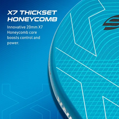 Miniatura 9 de Selkirk Sport LUXX Control Palas de pickleball de fibra de carbono Florek con un núcleo de polipropileno X7, la pala de pickleball está diseñada Azul