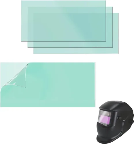 Miniatura 8 de Lente de cubierta de casco de soldadura de 4.5 x 5.25 pulgadas, 10 fundas de lente transparentes de repuesto para casco de soldadura