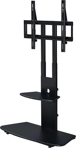 Proman Porducts ST17176 Marco - Soporte para TV de hasta 86 pulgadas, altura ajustable y estantería, color negro