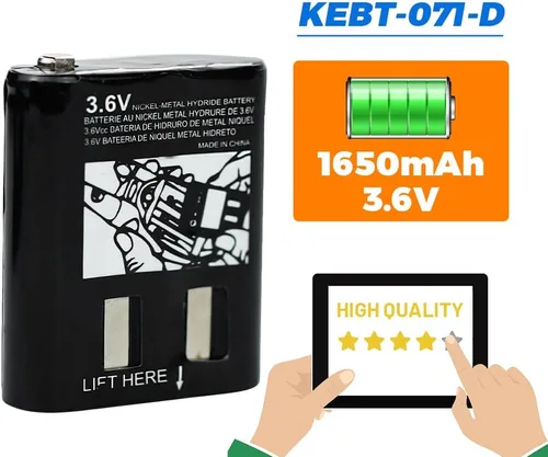 Miniatura 4 de Paquete de 2 baterías recargables de radio bidireccional de 3.6 V 1650 mAh para Motorola 53615 KEBT-071A KEBT-071B KEBT-071C KEBT-071D Talkabout