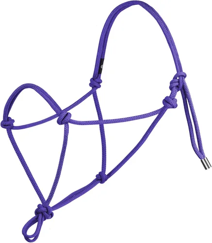 Miniatura 10 de Harrison Howard Cabestro de cuerda para caballos - Cabestro de entrenamiento súper resistente con 2 nudos de cuerda rígida de 1/4 pulgadas