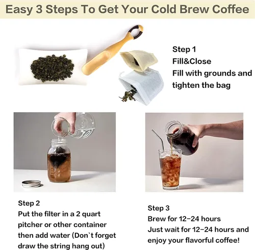 Miniatura 4 de Bolsas de filtro de té desechables con forma de lágrima para té suelto, café en polvo, biodegradables y compostables, bolsas infusoras de té vacías