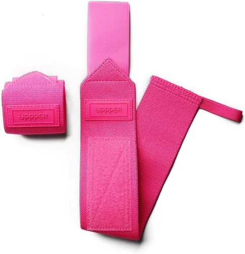 Miniatura 6 de UPPPER Muñequeras para levantamiento de pesas, soporte de muñeca de 19 pulgadas con lazo para el pulgar para prensa de banco, levantamiento de Azul