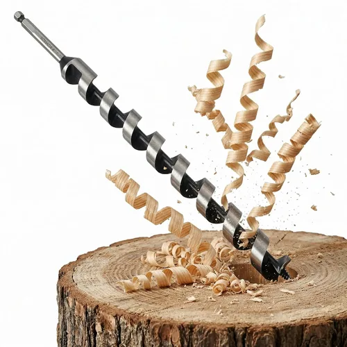 Miniatura 37 de SOMADA Broca de taladro de 1-1/2 pulgadas x 6-1/2 pulgadas para madera, vástago hexagonal de cambio rápido de 1/4 pulgadas, broca larga de tres