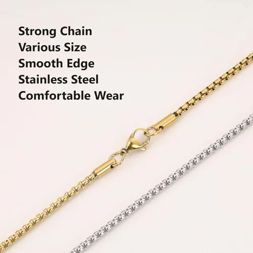 Miniatura 5 de GAVU Collar de cruz cristiana para hombre, collar con colgante de cruz de acero inoxidable plateado y negro dorado para hombres y mujeres