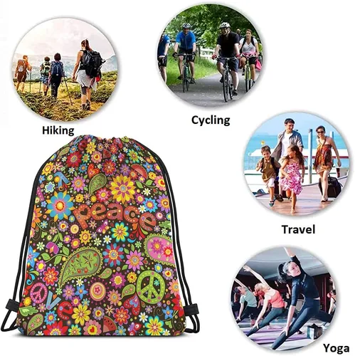 Miniatura 7 de No Drama Llama Cordón Bolsas Mochila Bolsa Gimnasio Saco Bolsa con Cordón, Multi-a40, Mochilas de viaje