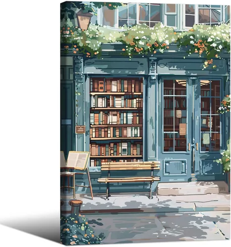 Miniatura 15 de Haitunone Arte de Pared de Lectura Femenina Victoriana Academia Oscura Libros Melancólicos Póster Pintura al Óleo Antigua Impresiones en Lienzo