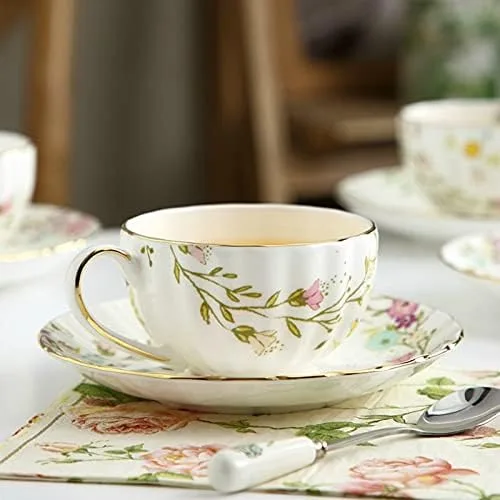 Miniatura 6 de Tazas de café creativas de porcelana taza y platillo de cerámica juegos simples de diseño moderno tazas de café tazas para café decoración del hogar