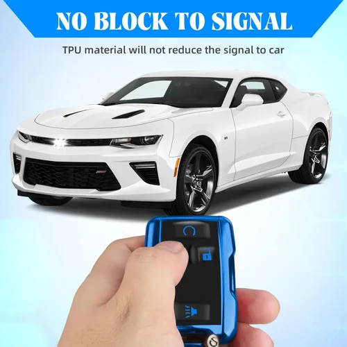 Miniatura 3 de QBUC para funda de llavero Chevy con llavero, funda de llave de TPU suave compatible con Chevy Colorado Silverado Suburban Tahoe GMC Sierra Yukon