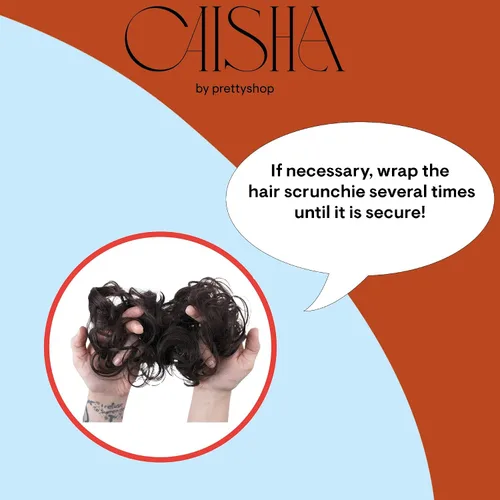 Miniatura 10 de CAISHA Prettyshop - Banda elástica grande XXL tipo postizo de cabello trenzado apenas ondulado, ideal para peinados recogidos o rodetes desaliñados