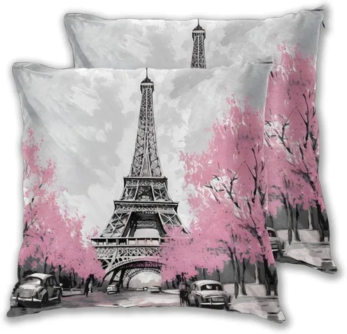 Miniatura 20 de Juego de 2 fundas de almohada para sofá, oficina, dormitorio, decoración del hogar, 18 x 18 pulgadas