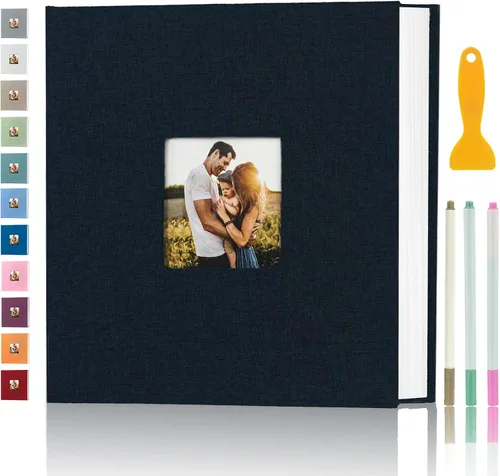 Miniatura 22 de Álbum de Fotos con Páginas Autoadhesivas para Fotos de 4x6 5x7 8x10 Pulgadas, Álbum de Fotos Magnético tipo Scrapbook con Páginas Adhesivas, Libros