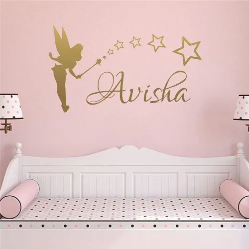 Miniatura 6 de jifu 1 calcomanía de pared con nombre personalizado estilo caligrafía, calcomanías personalizadas para niños, calcomanía con nombre personalizado (L)