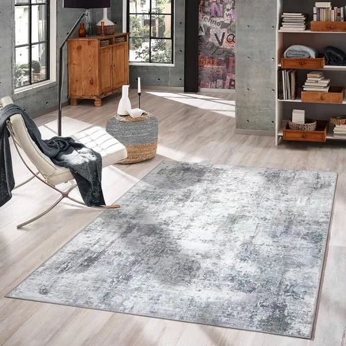 Miniatura 11 de GLN Rugs Contemporary Collection - Alfombra de felpilla lavable a máquina, contemporánea, antideslizante, de pelo corto, alfombra de felpilla