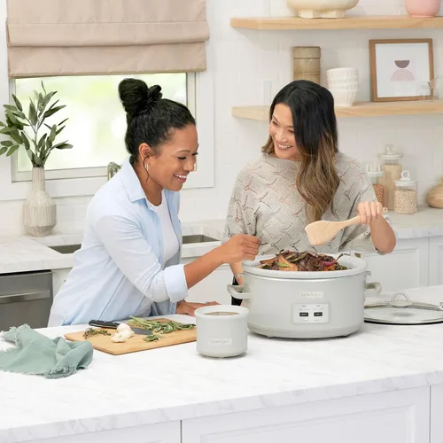 Miniatura 6 de Crock-Pot Olla de cocción lenta Cook and Carry de 7 cuartos con control táctil, 4 configuraciones preprogramadas, recipiente de cerámica extraíble