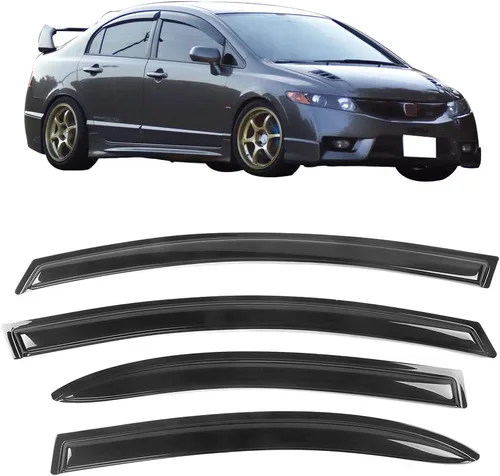 Viseras laterales ahumadas para vidrios de auto Honda Estilo delgado ahumado/teñido