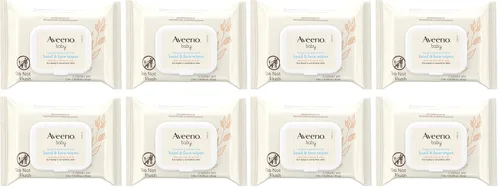 Miniatura 17 de Aveeno Baby Toallitas para manos y cara sin fragancia con extracto de avena y aloe, toallitas limpiadoras e hidratantes para pieles sensibles, sin