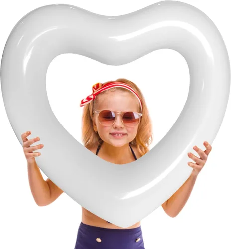 Miniatura 5 de ZHUYNXIR Tubo flotante de piscina con forma de corazón, diversión en el agua, juguetes de fiesta en la playa para niños, accesorios de diseño