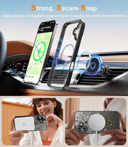 Miniatura 256 de Goodon para iPhone 15 Pro Max con protector de pantalla de privacidad, compatible con Magsafe, funda translúcida mate a prueba de golpes - Linda