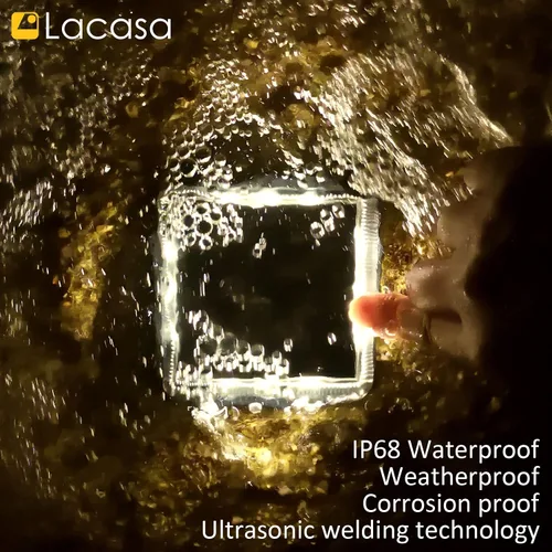 Miniatura 4 de Lacasa Luces solares de escalón, paquete de 4 luces LED solares de 50 lm, 3000 K, luz blanca cálida, luces solares para exteriores, IP68 impermeable
