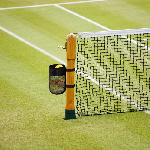 Miniatura 6 de Soporte de bola de pickleball ajustable, bolsa de malla de nailon para colgar, cesta de almacenamiento plegable con capacidad para 6-8 bolas, cierre