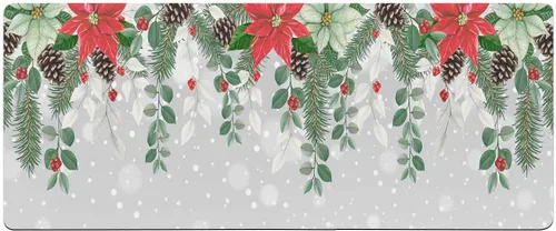 Miniatura 7 de Tapete de baño de Navidad para bañera, antideslizante, de secado rápido y absorbente, tierra de diatomeas, fregadero de cocina, lavable