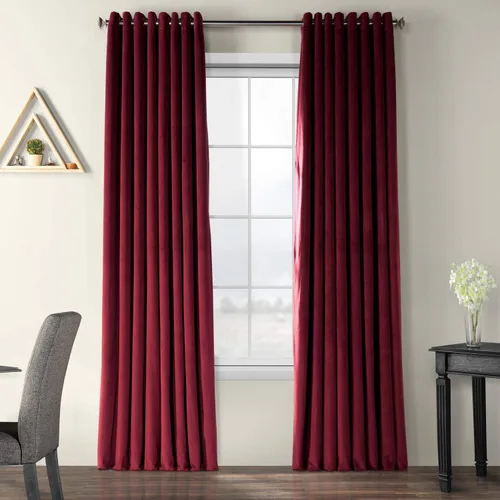 Miniatura 13 de HPD Half Price Drapes Cortinas opacas de terciopelo extra anchas con ojales, 120 pulgadas de largo, bloqueo de calor y luz completa, para dormitorio