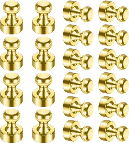 Miniatura 20 de Paquete de 10 imanes de nevera para adultos, imanes de metal fuerte, imanes redondos pequeños para refrigerador, pizarra blanca, casillero, pizarra