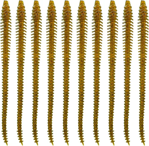 Miniatura 16 de 6th Sense Gusano Boosa Shakey - Cuerpo acanalado alterno, movimiento flexible, acción de cola bulbosa (10/pk) - Fabricado en los Estados Unidos