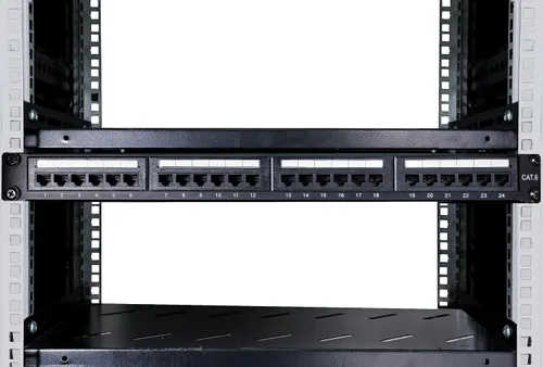 Miniatura 5 de QSFPTEK Panel de conexión de 24 puertos, alimentación UTP Cat6, Panel de conexión de red IDC dual de 19 pulgadas, panel de conexión Ethernet