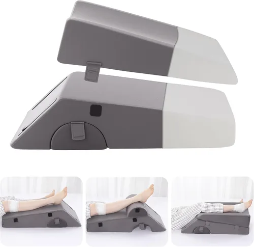 MABOZOO Almohada multifuncional de elevación de piernas, almohada de recuperación de reemplazo de rodilla con almohadilla extraíble para