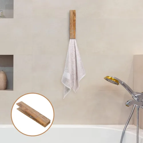 Miniatura 7 de Cabilock 2 ganchos de playa para toallas artesanales para colgar en la pared, colgador de pared con forma de pinza para la ropa, alfileres grandes