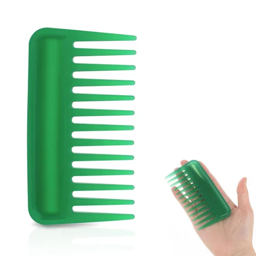 Miniatura 11 de Mini peine de dientes anchos, pequeño peine desenredante de viaje, peine de pelo rizado, peine portátil para ducha, peine húmedo para mujeres, peine