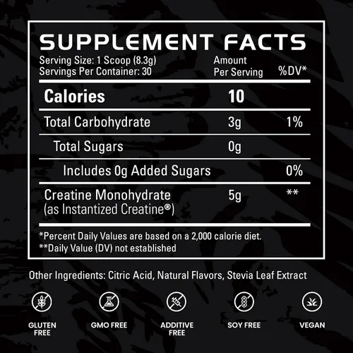 Miniatura 6 de Ganancias en monohidrato de creatina instantánea a granel para mujeres y hombres, polvo soluble para antes del entrenamiento, apoya la construcción